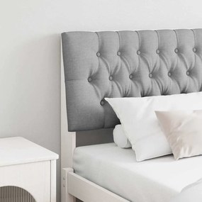 vidaXL Ταπετσαρισμένο κεφαλάρι Ανοιχτό γκρι 200 cm