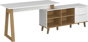 Σύνθεση Γραφείου Neptune Σετ 2τμχ Λευκό-Σονόμα TO-NEPTUNESET2