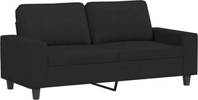 vidaXL Καναπές Διθέσιος Μαύρο140 εκ. Υφασμάτινος