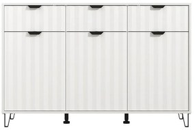 Κομότα - Μπουφές Brest 3K3F Λευκό - Λευκό Ματ 138x40x90 εκ. 138x40x90 εκ.