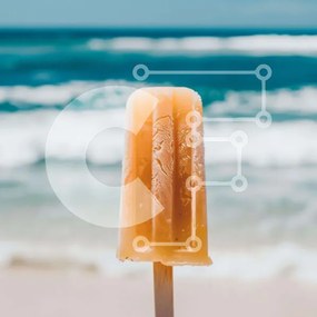 Intra Συλλεκτικό Ξύλινο Παζλ Plywood  4mm - Orange Popsicle by the Beach Σε Ξύλινο Κουτί - Διαστάσεις: 10x10 cm – 25 κομμάτια