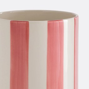 Κεραμικό βάζο με ρίγες, Υ25 εκ., Jaoma