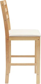 vidaXL Καρέκλες φαγητού 2 pcs Φυσικό 40 x 47,5 x 99,5 εκ