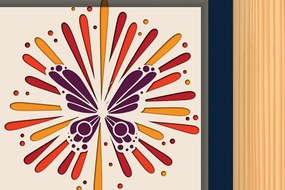 Σετ των 2 Intra απο ξύλο plywood 3mm-4mm πάχος Πεταλούδα με Firework Shadow Box Δίασταση 25x25 cm INTRAFABR-34889947