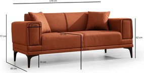 2-Seat Sofa Horizon - Tile Red Tile Red