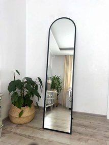 Stewehome Καθρέπτης Δαπέδου Οβάλ -μαύρο 160x40 cm