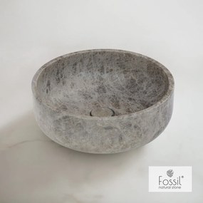 Fossil Thalo Επιτραπέζιος Μαρμάρινος Νιπτήρας Ø33εκ Emperador Pale