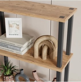Βιβλιοθήκη με 3 ράφια από σανίδα (Λευκό) 52x22x145 cm - Δρυς 2 Λευκό