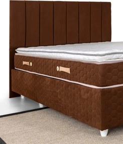 Stewehome Κρεβάτι με Αποθήκευση &amp;amp; Στρώμα Καφέ 160x200 cm