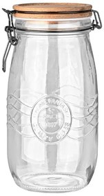 Estia Δοχείο Αποθήκευσης Allure Γυάλινο 2000ml 11x11x25cm Καπάκι Με Κλιπ 01-23928