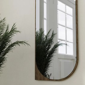 Stewehome Καθρέφτης με καρυδί πλαίσιο 52x152x152 cm