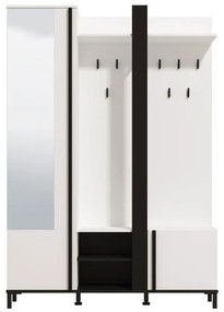 Έπιπλο Χολ Νino Surfside - Μαύρο - Μαύρο Μάτ 134,5x33x192 εκ.