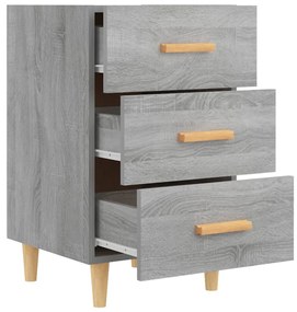 vidaXL Κομοδίνο Γκρι Sonoma 40 x 40 x 66 εκ. από Επεξεργασμένο Ξύλο