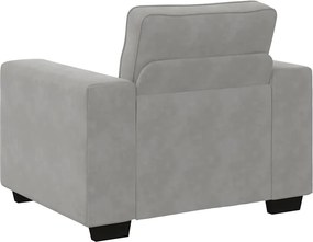 vidaXL Πολυθρόνα Ανοιχτό Γκρι Βελούδινη 100 x 77 x 82 εκ.
