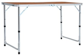 VidaXL Τραπέζι Κάμπινγκ Πτυσσόμενο 120 x 60 εκ. Αλουμινίου