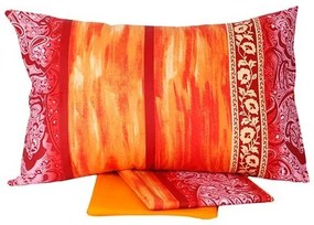 Σετ Σεντόνια Cotton Feelings εμπριμέ 4136 Orange Μονό (160x260)