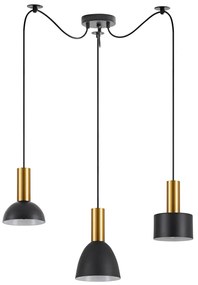 Φωτιστικό Οροφής Τρίφωτο Homelighting 77-8944 Flex Gold