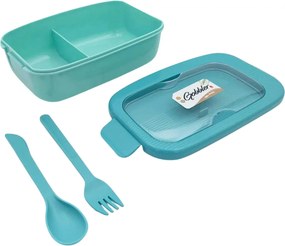 Πλαστικό Δοχείο Φαγητού 800ml με Μαχαιροπίρουνα - Μπλε