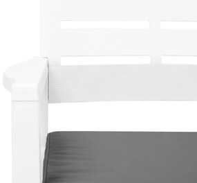 vidaXL Σαλόνι Κήπου 3 Τεμαχίων Λευκό Πλαστικό