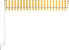 vidaXL Χειροκίνητη τέντα με ηλιακό LED 3 x 2,5 m