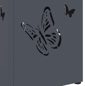 vidaXL Σχέδιο & βάση αποθήκευσης Ανθρακί 15.5 x 15.5 x 49 εκ Ατσάλι