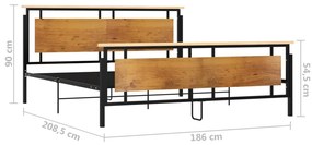 vidaXL Πλαίσιο Κρεβατιού 180 x 200 εκ. Μεταλλικό