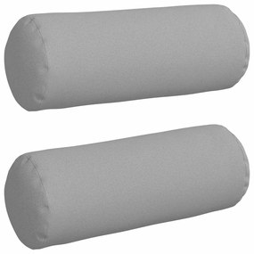 vidaXL Μαξιλάρια Στήριγμα 2 pcs Σκίουρος Γκρί Ø 25 x 70 cm ύφασμα