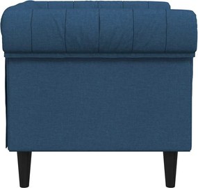 vidaXL Πολυθρόνα Chesterfield Μπλε Υφασμάτινη