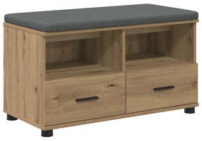 vidaXL Παγκάκι Χαλωρίου με μαξιλάρι Τεχνίτικη Δρυς 80 x 38 x 46 εκ