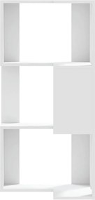 vidaXL Βιβλιοθήκη Γωνιακή 3 Επ. Λευκή 50x50x102εκ Επεξ. Ξύλο
