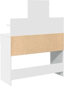 vidaXL Μπουντουάρ με LED Λευκό 100x40x130 εκ.