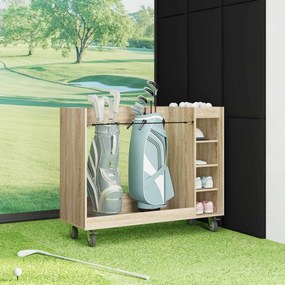 vidaXL Ντουλάπι Γκολφ με τροχούς Sonoma Δρυς 120 x 45 x 98 εκ