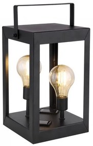 Ηλιακό Επιτραπέζιο Φωτιστικό 2xLED 0,06W Μαύρο Φανάρι ΙΡ44 36700 Doris Globo Lighting 36700 Μαύρο