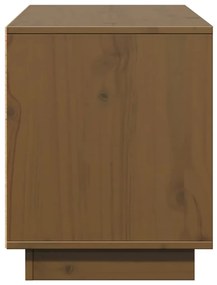 vidaXL Έπιπλο Τηλεόρασης Καφέ Μελί 110,5x35x44εκ από Μασίφ Ξύλο Πεύκου
