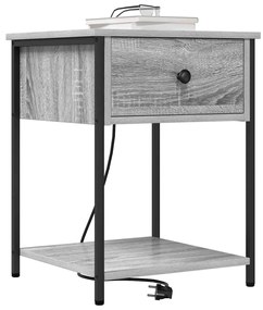 vidaXL Κομοδίνο 2 pcs Γκρι sonoma 42 x 41 x 56 εκ. Επεξεργασμένο ξύλο