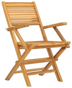 vidaXL Καρέκλες Κήπου Πτυσσόμενες 6 τεμ. 55x62x90 εκ. Μασίφ Ξύλο Teak