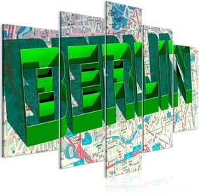 Πίνακας - Green Berlin (5 Parts) Wide - 200x100