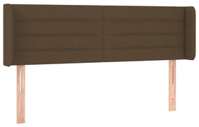 vidaXL Κεφαλάρι με Πτερύγια Σκούρο Καφέ 147x16x78/88 εκ. Υφασμάτινο