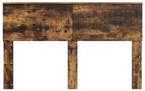 vidaXL Κεφαλάρι με κεφαλάρι Καπνιστό Δρύς 140 cm Επεξεργασμένο ξύλο