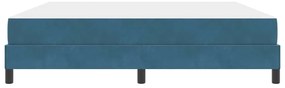 vidaXL Κρεβάτι box spring με στρώμα Σκούρο Μπλε 180 x 200 cm Βελούδο