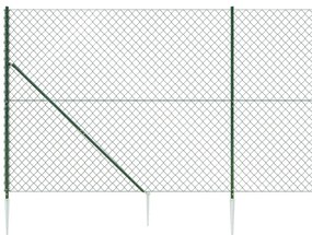 Συρματόπλεγμα Περίφραξης Πράσινο 1,8 x 25 μ. με Καρφωτές Βάσεις - Πράσινο