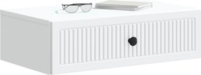 vidaXL Τραπεζάκι Τοίχου Λευκό 59 x 34,5 x 17 εκ. Επεξεργασμένο Ξύλο