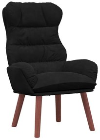 vidaXL Χαλαρωτική Πολυθρόνα Μαύρο 69 x 74 x 93 εκ. Βελούδο