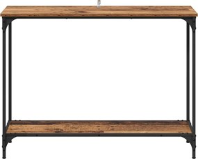 vidaXL Τραπέζι κονσόλας με ράφι Παλαιό ξύλο 101 x 30.5 x 75 εκ