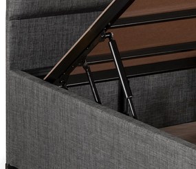 Single Mattress, Base &amp; Headboard Silver - Grey (100 x 200) Grey