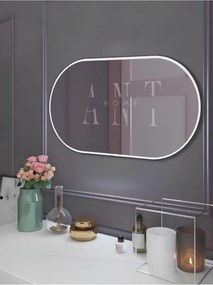 Stewehome Διακοσμητικός καθρέφτης τοίχου MDF οβάλ 90x50 cm