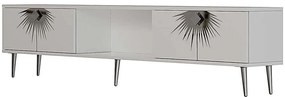 Έπιπλο Τηλεόρασης Nida 475OLV3078 150x29,6x40,6cm White-Silver