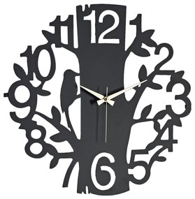 BLACK METAL WALL CLOCK  D50 cm.