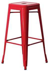 Σκαμπό Μπάρ Relix Red Ε5190,2 43X43Χ76 cm Μέταλλο