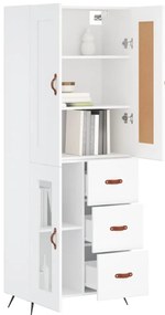 vidaXL Ντουλάπι Λευκό 69,5x34x180 εκ. από Επεξεργασμένο Ξύλο
